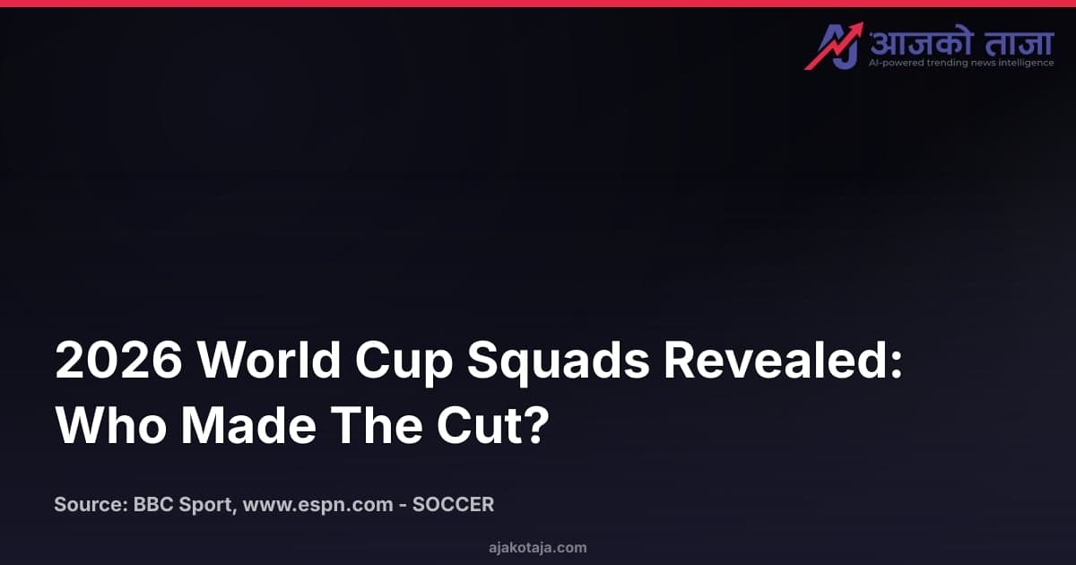 2026 World Cup Squads Revealed: Who Made The Cut?