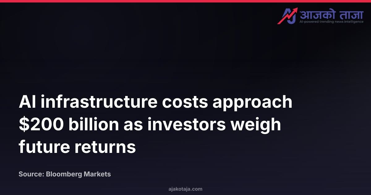 AI infrastructure costs approach $200 billion as investors weigh future returns