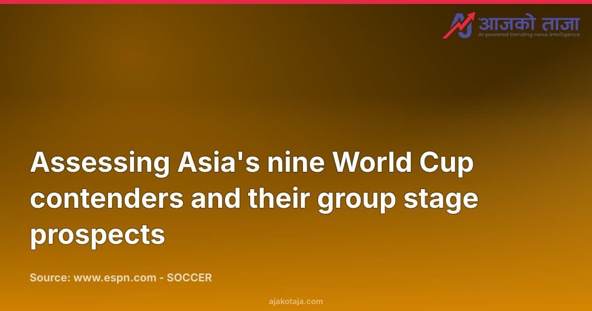 Assessing Asia's nine World Cup contenders and their group stage prospects