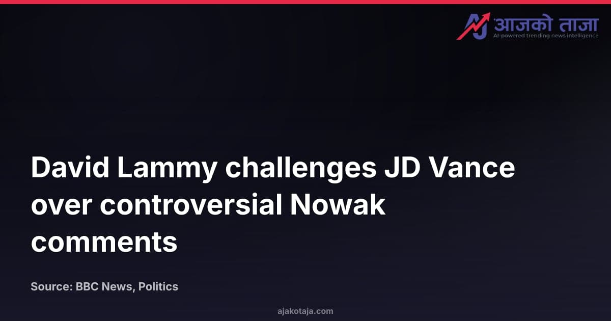 David Lammy challenges JD Vance over controversial Nowak comments