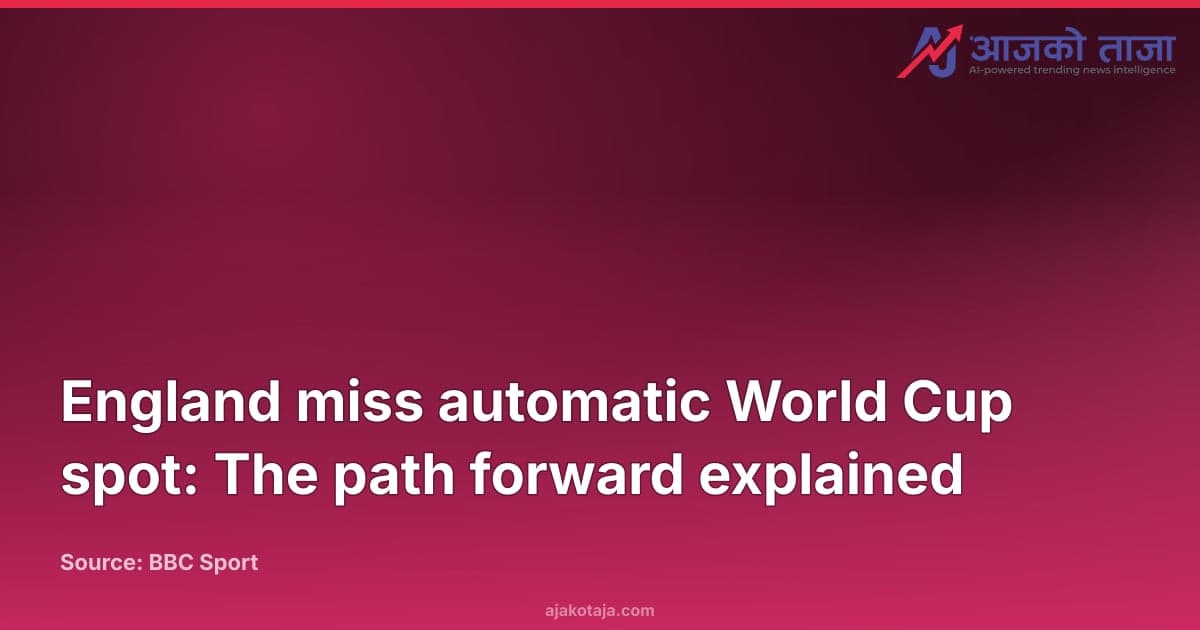 England miss automatic World Cup spot: The path forward explained