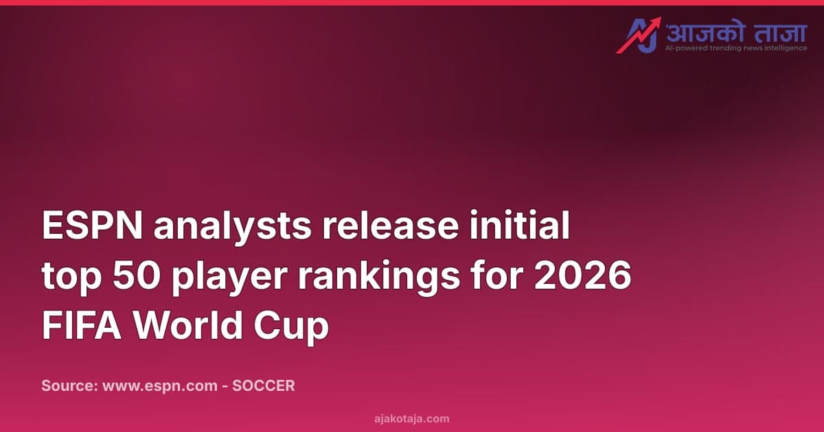ESPN analysts release initial top 50 player rankings for 2026 FIFA World Cup