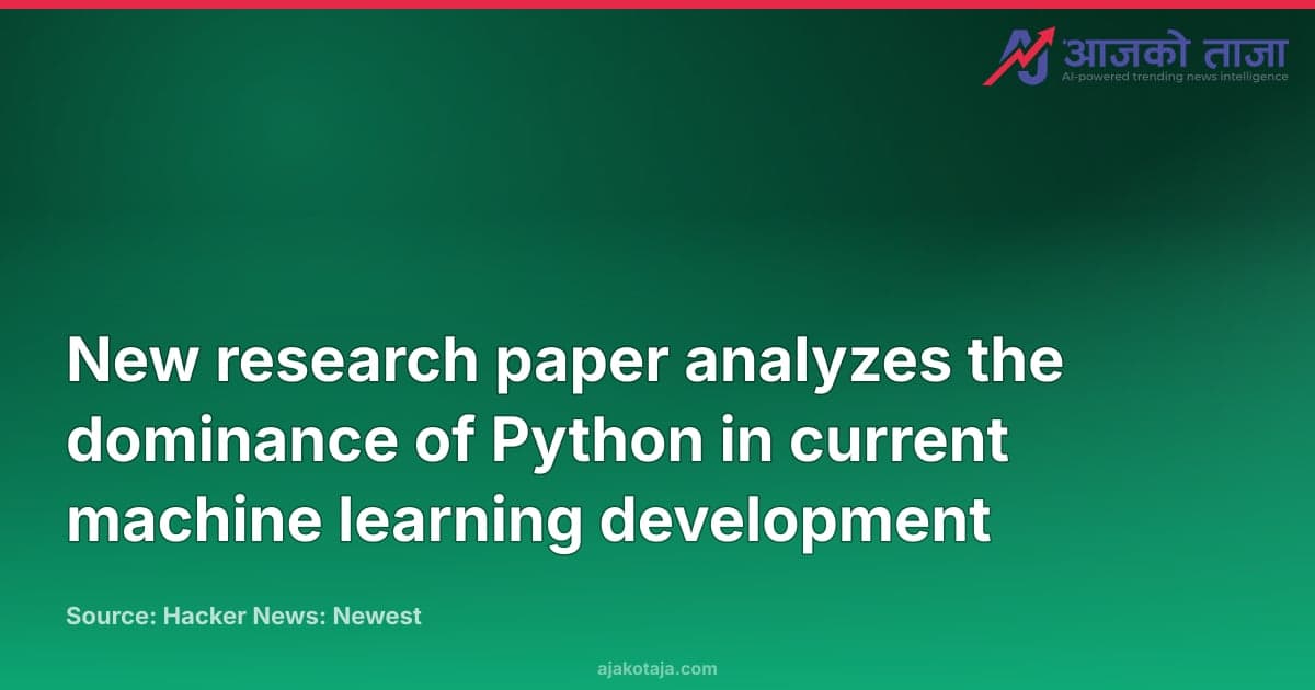 New research paper analyzes the dominance of Python in current machine learning development