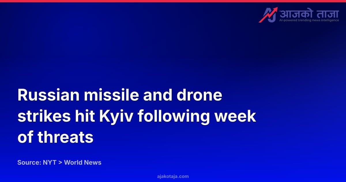 Russian missile and drone strikes hit Kyiv following week of threats