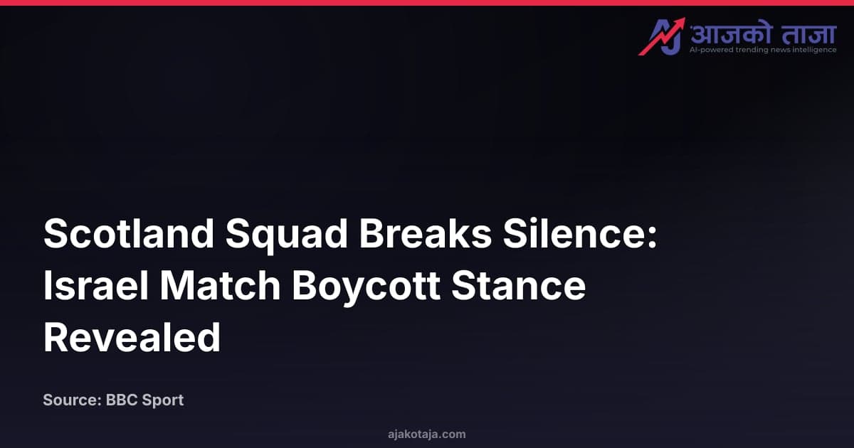 Scotland Squad Breaks Silence: Israel Match Boycott Stance Revealed