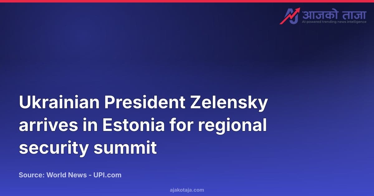 Ukrainian President Zelensky arrives in Estonia for regional security summit